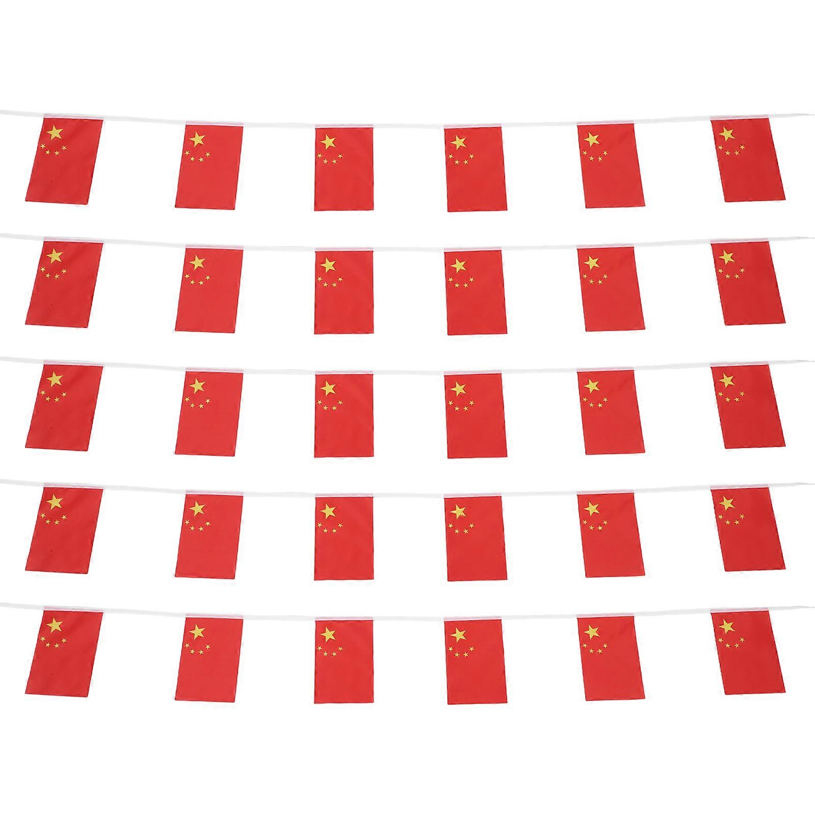 Small Chinese Flags Mini Flag Pack For Classrooms And Windows Rectangular Style 14x21cm 1Set