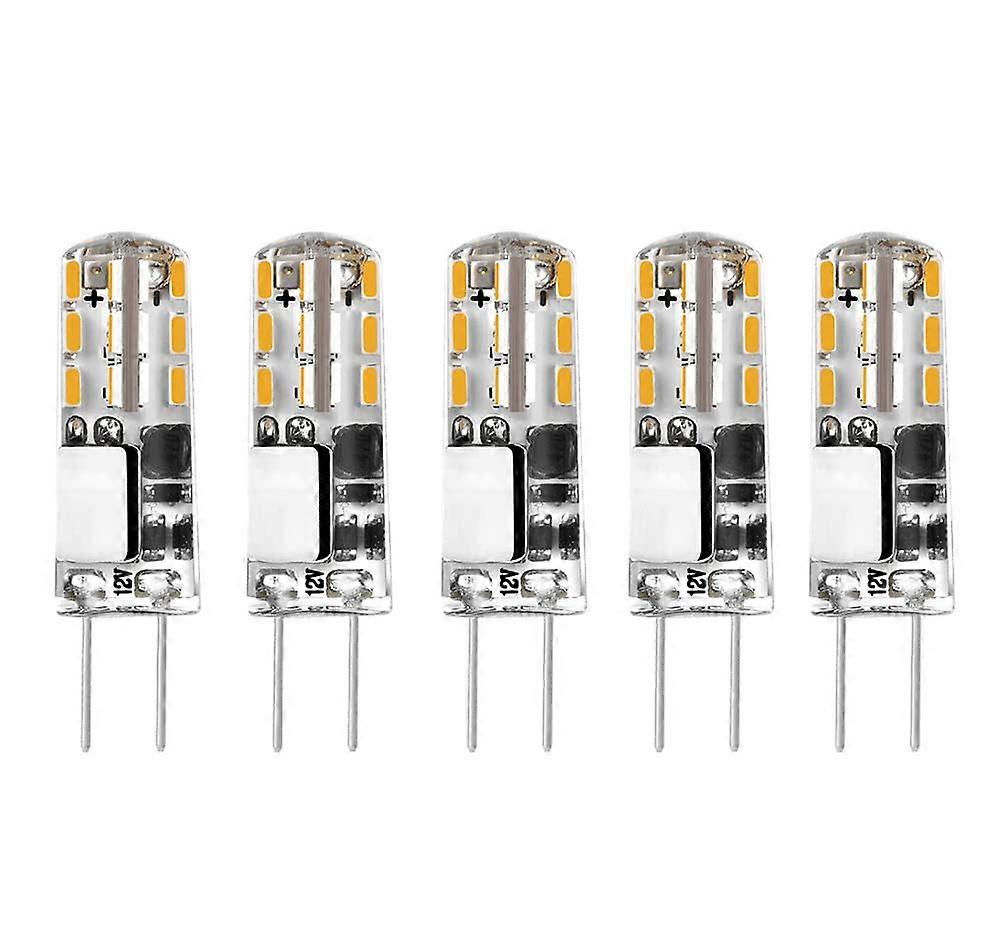 12V G4 LED Bulb Warm White 3000K AC/DC 1.5W/20W Halogen G4 Capsule Replacement BiPin Base JC Type Energy Saving Non Dimmable G4 LED Bulbs (Pack of 5)