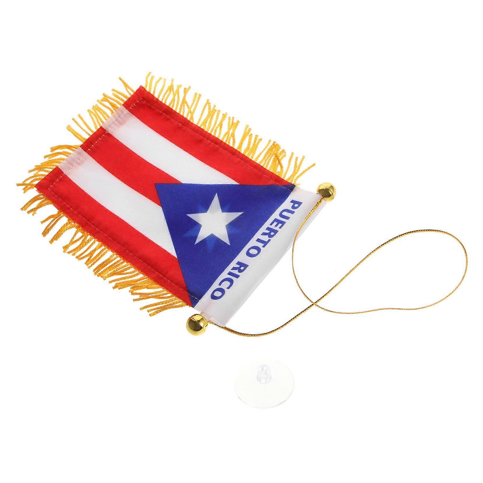 Auto Hanging Flag With Tassels For Rearview Mirror Car Flag Lightfast Durable Easy Installation Interior Design