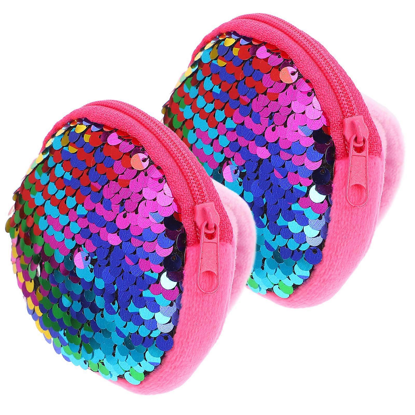 2pcs Sequin Slap Bracelets – Adorable Party Favors, Wristbands for Birthdays, Themed Events, Coin Purses & Bag Fillers – Safe & Comfortable Design
