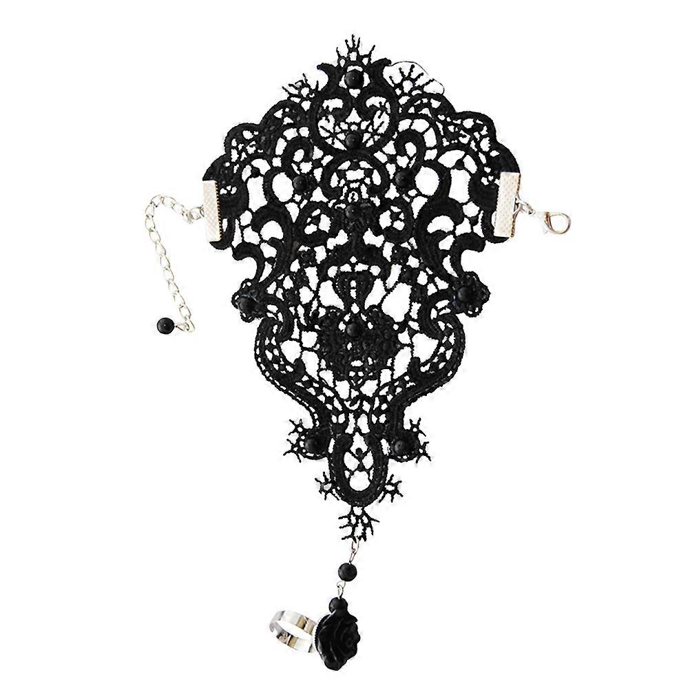 Beaded Lace Bracelet For Women Special Occasions Unique Finger Jewelry Retro Elegant 1Pack