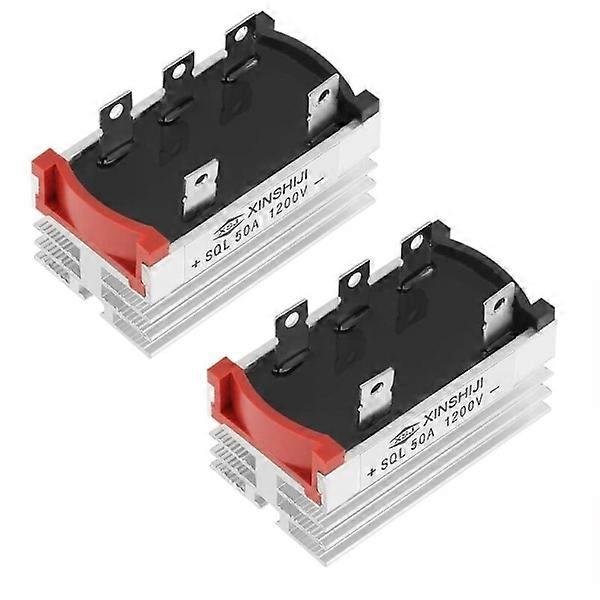 2 pcs Three Phase Diode Bridge Rectifier 50 Amp 1200v Aluminum High Power Diode Bridge Rectifier Three Phase