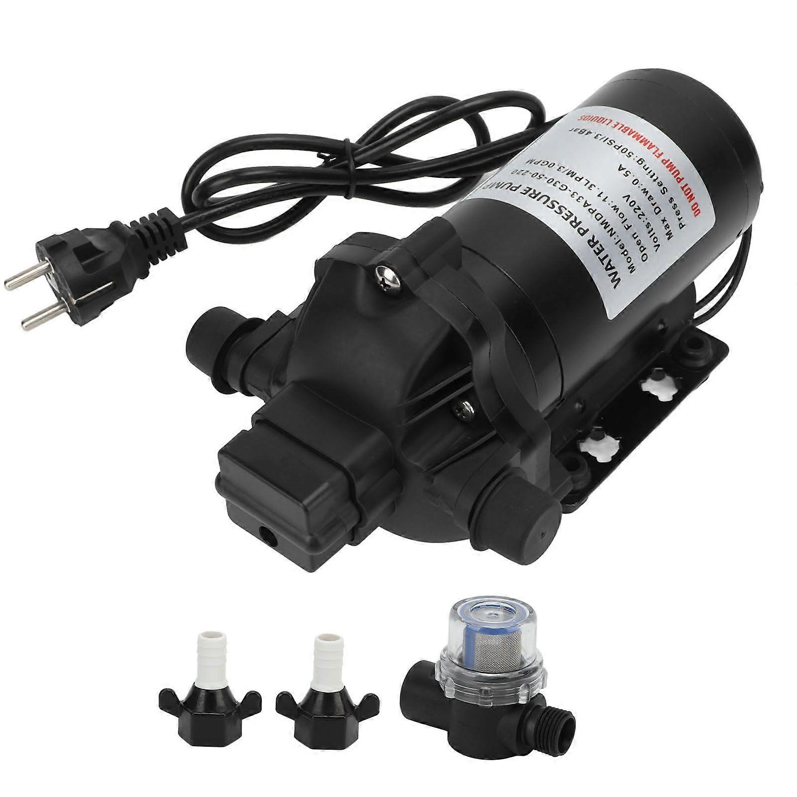 Water pressure diaphragm pump 220V 11.3LPM 50PSI self priming for car