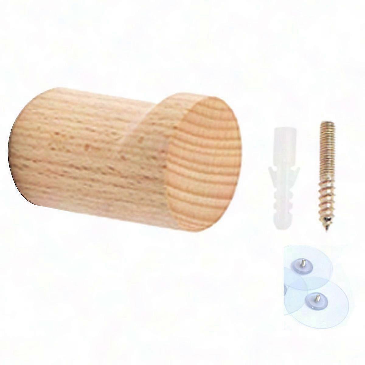 خطافات حائط من الخشب الطبيعي - خطافات معطف مصنوعة يدويا للقبعات والديكور - خطافات خشبية مثبتة على الحائط