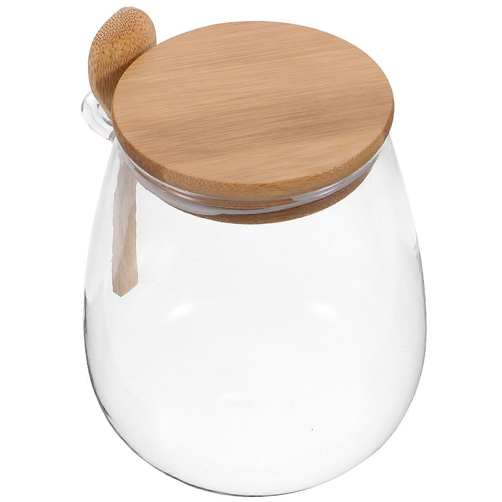 Glass Airtight Jar With Sealed Lid For Food Storage In 1000Ml Transparent Design Ideal For Home Use 1Pack
