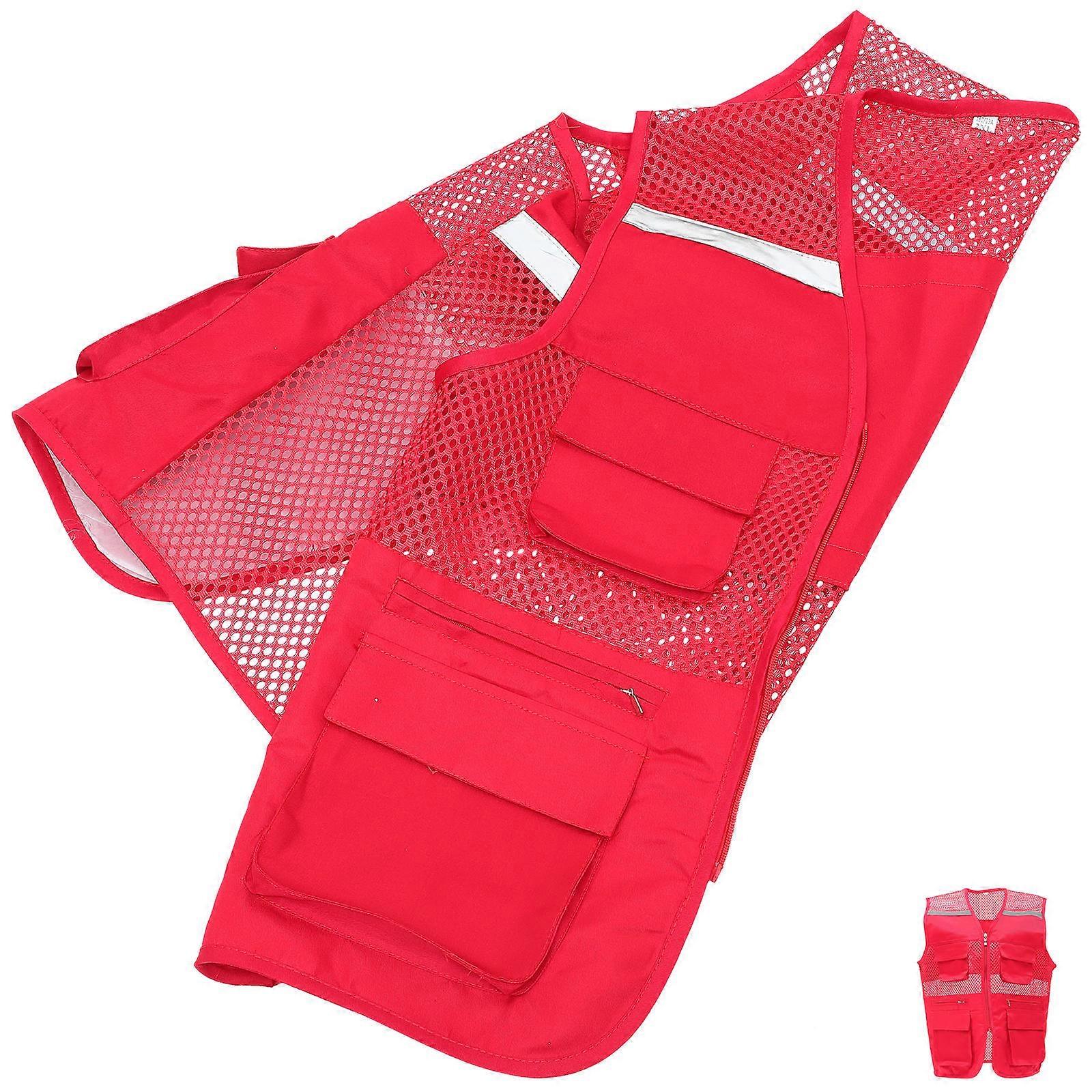 High Visibility Reflective Safety Vest for Men – Durable Construction Vest with Zipper Closure and Multi Pocket Design for Municipal Workers, Traffic