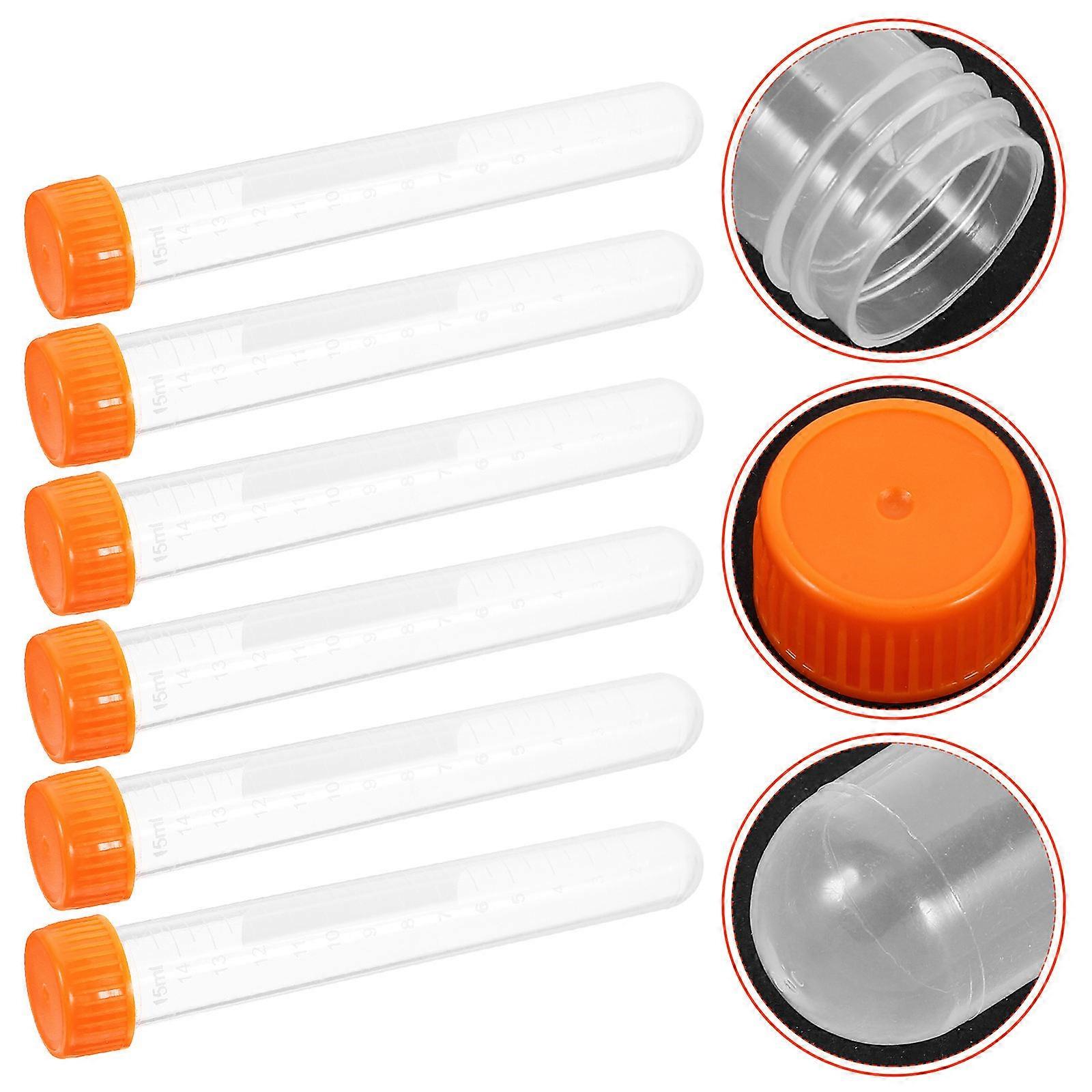 20pcs Transparent Plastic Vials with Lids – Storage Bottles for Liquids and Solids, Compact Test Tubes for Home Testing & Sample Storage