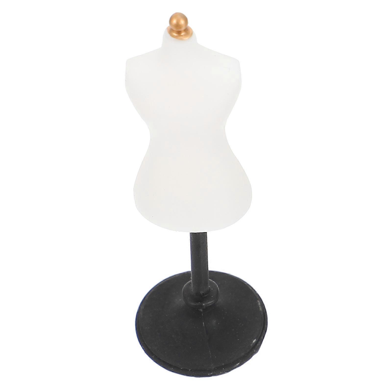 Miniature Doll Mannequin Tiny Dress Form Display 's Play White Resin Base 1Pack