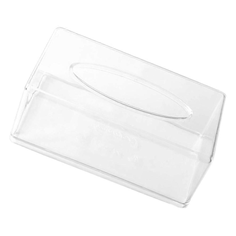 Modern Acrylic Tissue Box Holder for Desktop Storage Transparent Elegant Design Fits Various Scenes 7x4.5x3.5 Inch