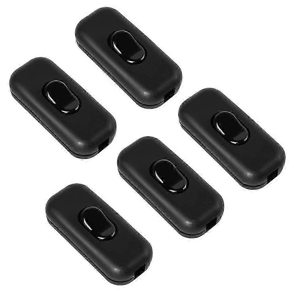 6A 250V Inline Power Switch for Lamps and Appliances, 5-Pack Universal On/Off Cord Control for Home Lighting Solutions