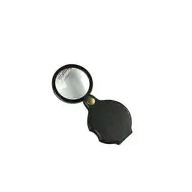 1-5Pcs Magnifying Glass Folding With Leather Case Pocket Portable Loupe Magnifier Upgraded 10x Magnification Inspection Tools
