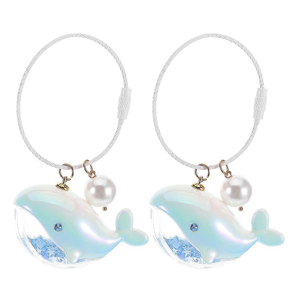 2Pcs Cute Keychain Featuring Dolphin Design Coastal Style Perfect For Personalization On Bags And Backpacks