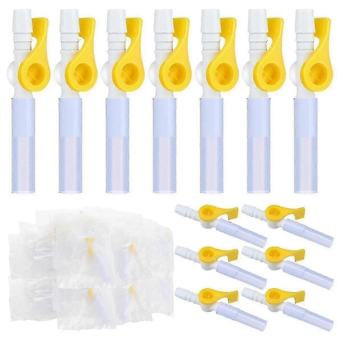 15 Pack Catheter Valve Individually Package Urine Drainage Catheter Bag Valves with Smooth Edges an