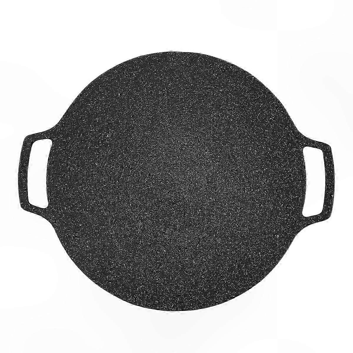 35cm Durable Cast Iron Griddle for Pancakes, BBQ, and Induction Cooking