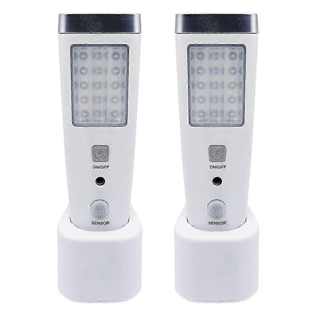 4 in 1 motion sensor wall light with rechargeable emergency flashlight and night light, eu plug