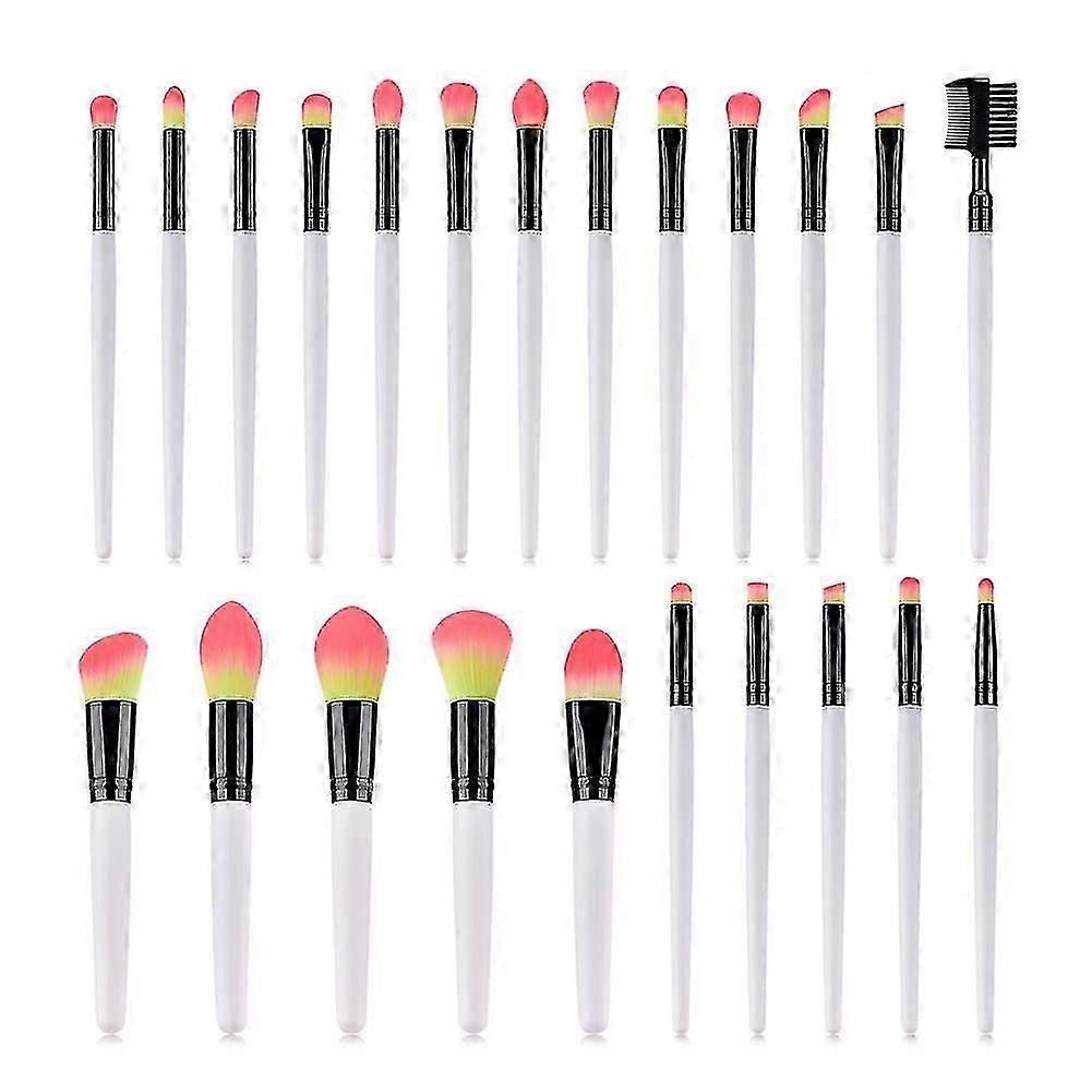 Professional 23-Piece Makeup Brush Set with White Handles for Flawless Application