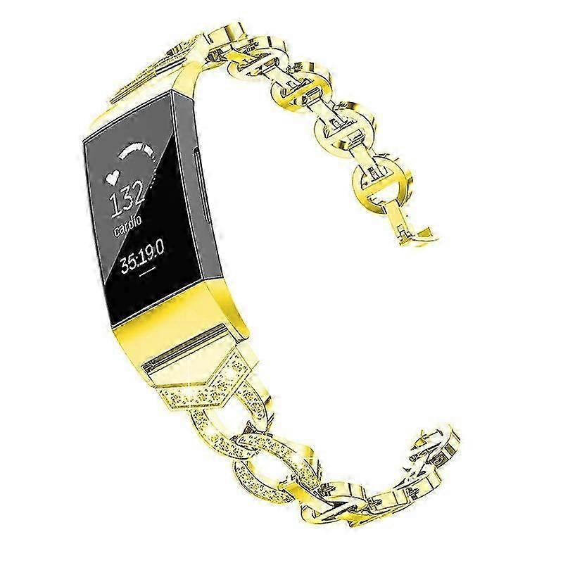 Strassdekor Aluminiumlegering Ersättningsarmband för Smart Watch Handledsrem för Fitbit Charge 6 5
