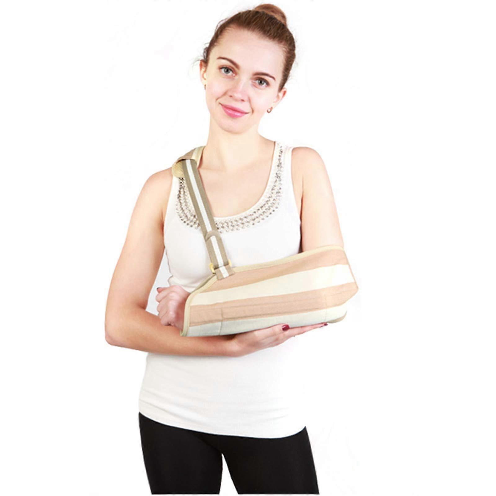 Medical Shoulder Sling Immobilizer Strap for Broken Arm Elbow Wrist, Adjustable Breathable Stabilizer, Universal Fit