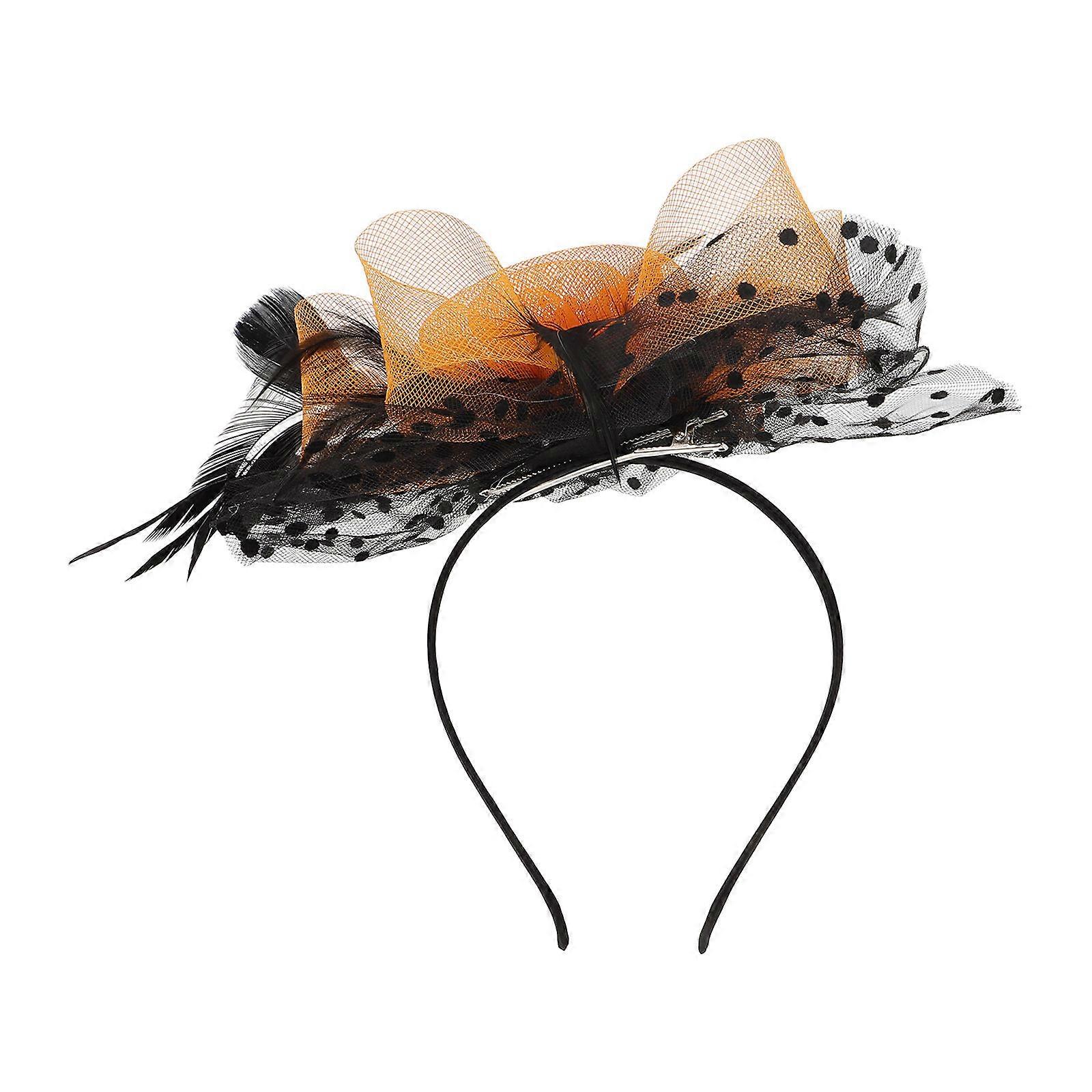 Fascinator Hat Tea Party Wedding Headband for Bride 4Pcs Set