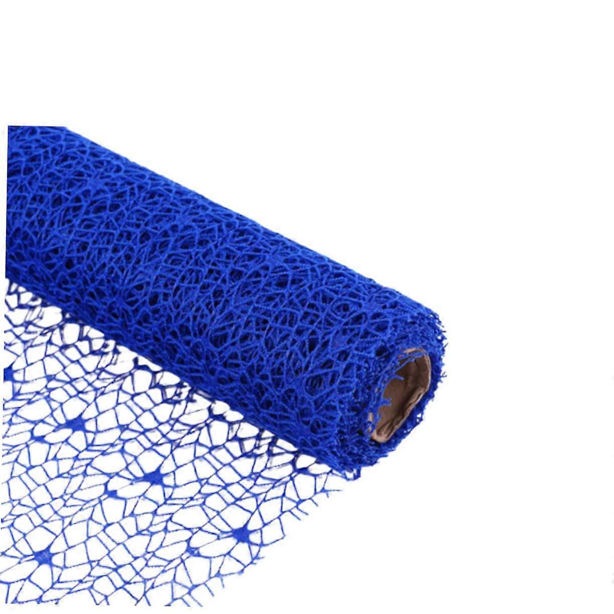 Gauze Jacquard Net 450x50cm Boys Party Decoration Roll Handmade Dark Blue for DIY School Projects