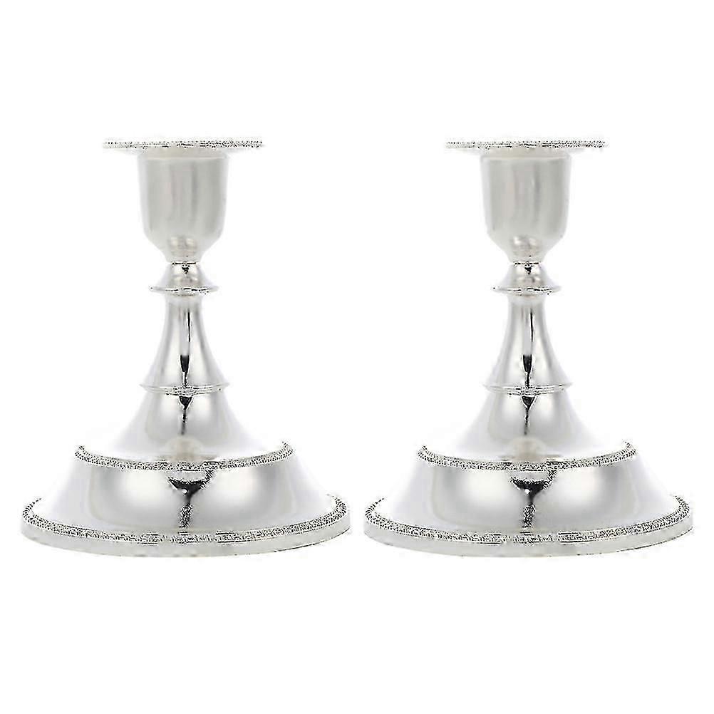 2-Piece Elegant Taper Candle Holders for Tabletop Centrepieces