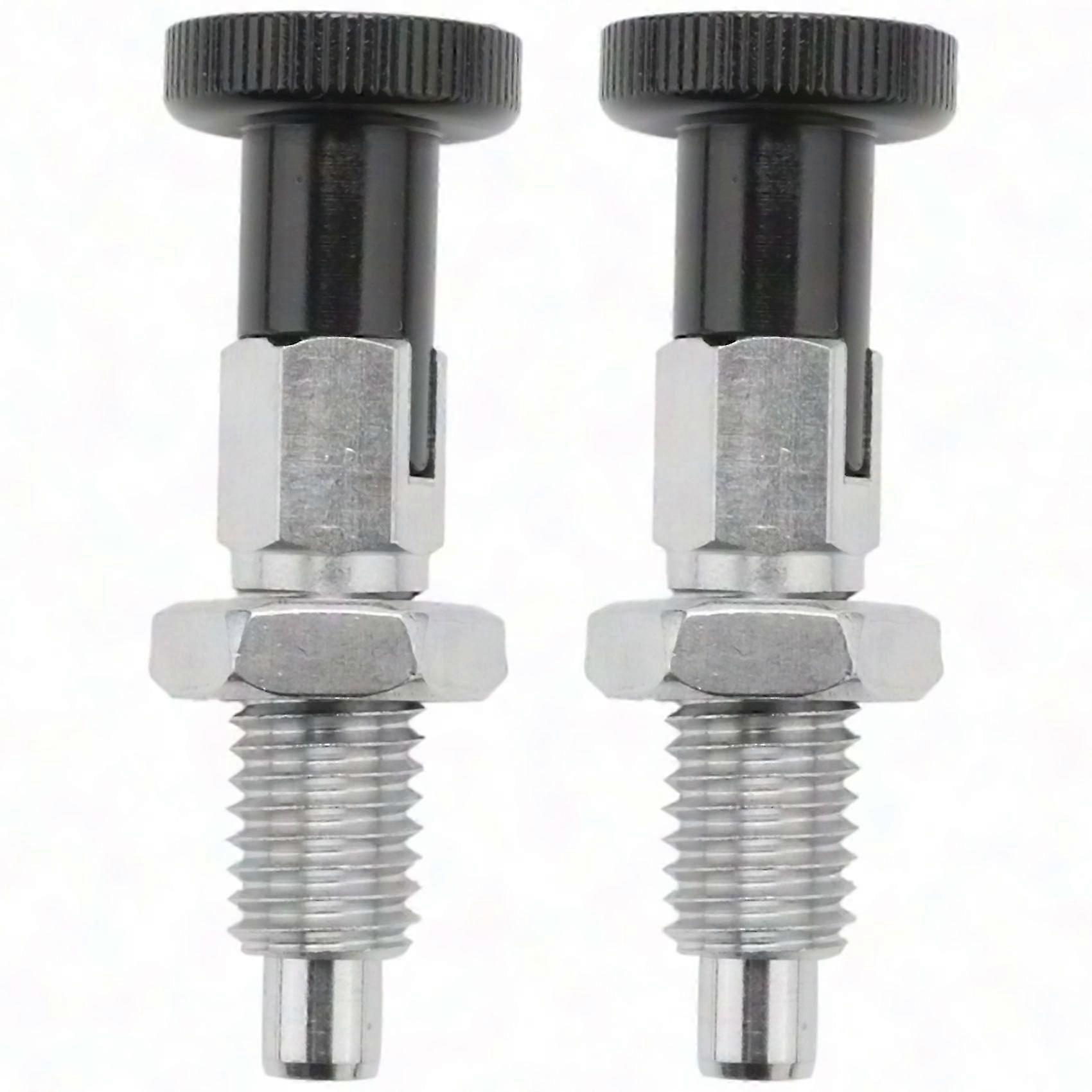 2X M10 Stainless Steel Self-Locking Index Plunger Pin for Dividing Head