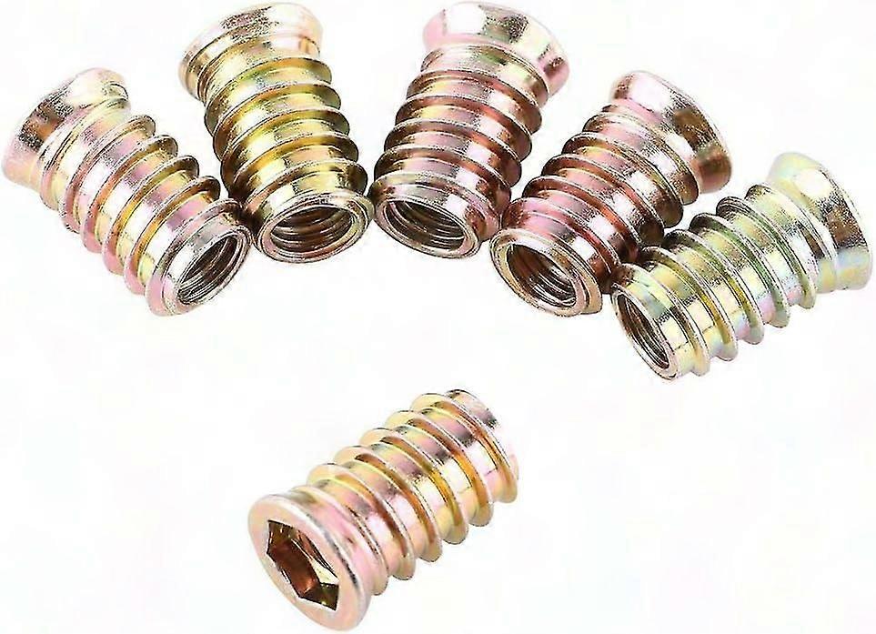 20 Pack M10 Galvanized Steel Hex Nuts, M10x25mm Threaded Insert Nuts Assortment