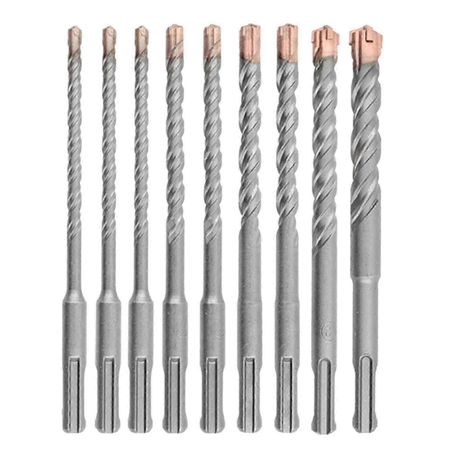 9Pcs Masonry Drill Bits Punching Hole Tool Drill Bit Cutting for Stone Glass