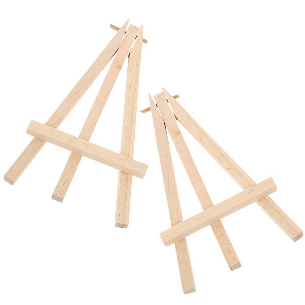 Small Picture Easel Card Easel for Trade Show Wood Material Foldable 2Pcs