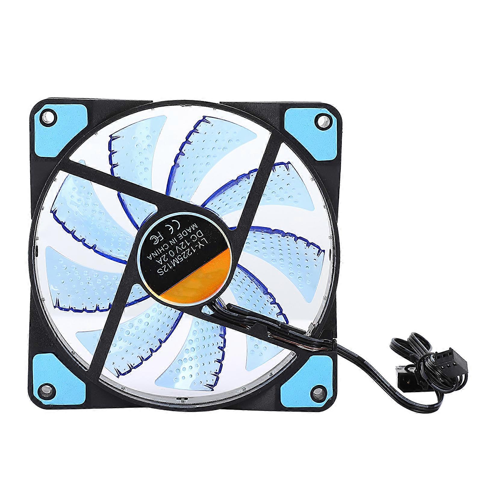 Chassis Fan Computer Cooler PC Accessory 3‑Wire 15‑Light Mute LED Streamer Colorful 12CM