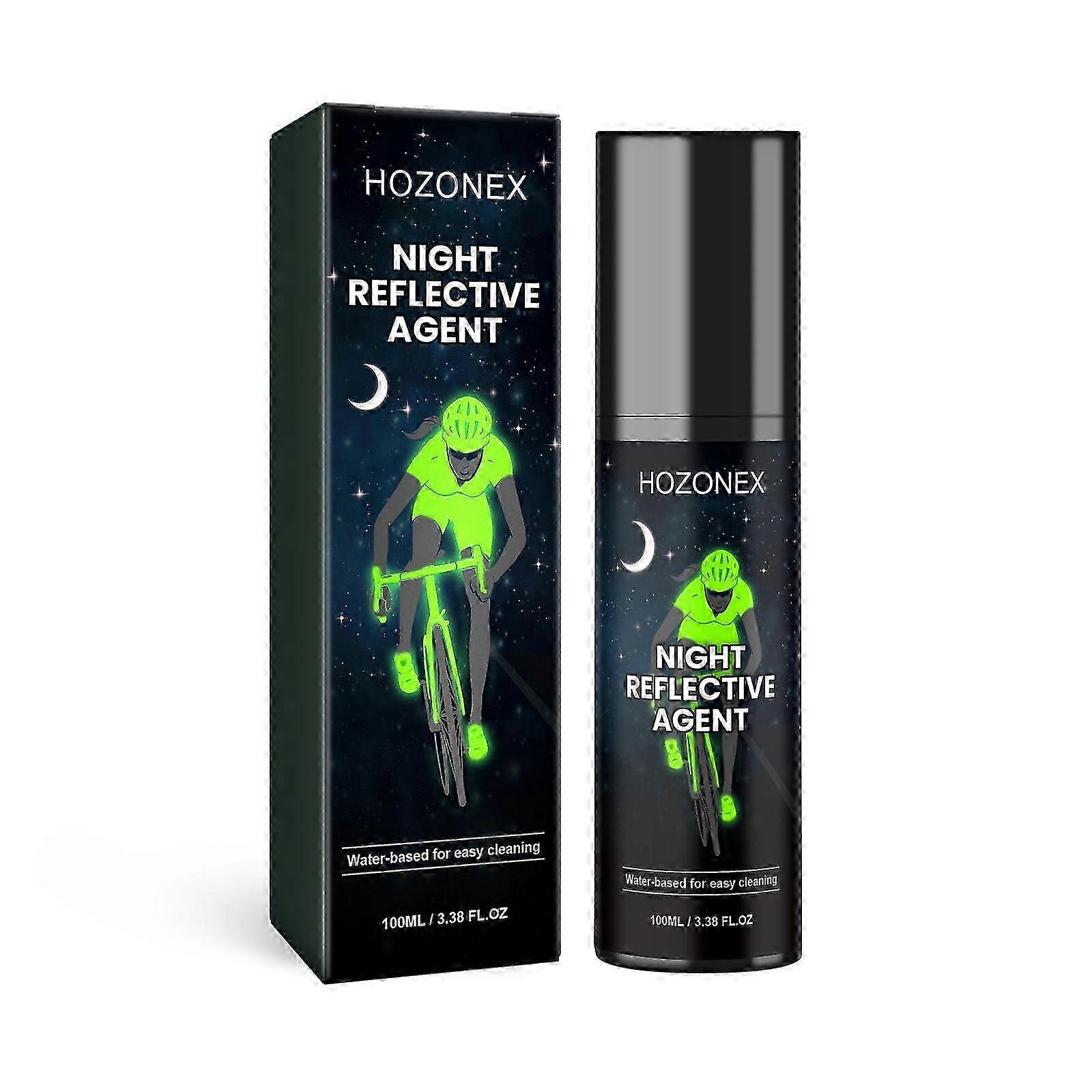 Selvlysende 100 ml lys spraymaling for sykler, skateboard og stoff - Nattridning reflekterende maling