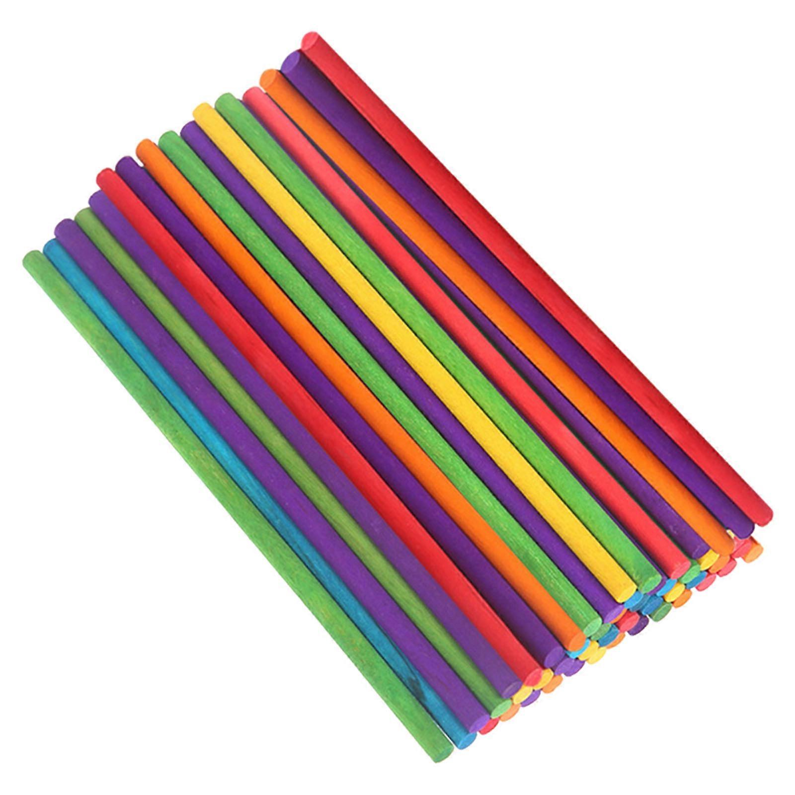 Assorted Color Wooden Craft Sticks 500 Pcs Designed For Kids Educational Activities And Collage 20X0.5Cm DIY Crafts Purpose