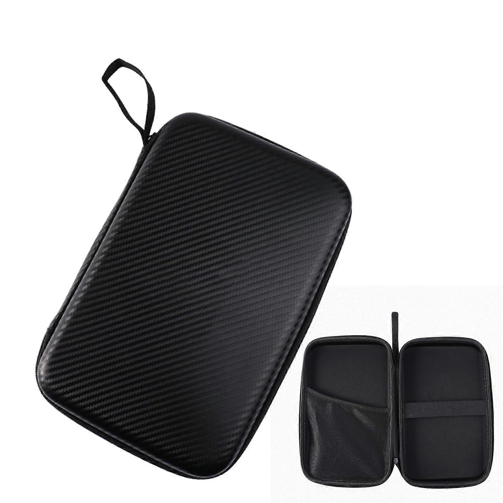 Table Tennis Paddle Box - Adjustable Portable Racket Organizer for 2 Paddles and 6 Balls - Travel Sports Gear Black