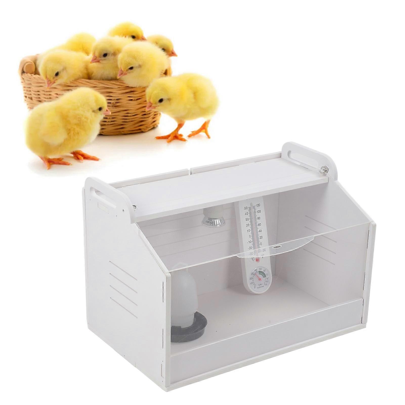 Adjustable Temp Poultry Brooder Box 48x32x30cm PVC Acrylic