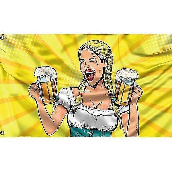 Bold Pop Art Oktoberfest Flag to Brighten Up Any British Celebration, Multiple Size Options