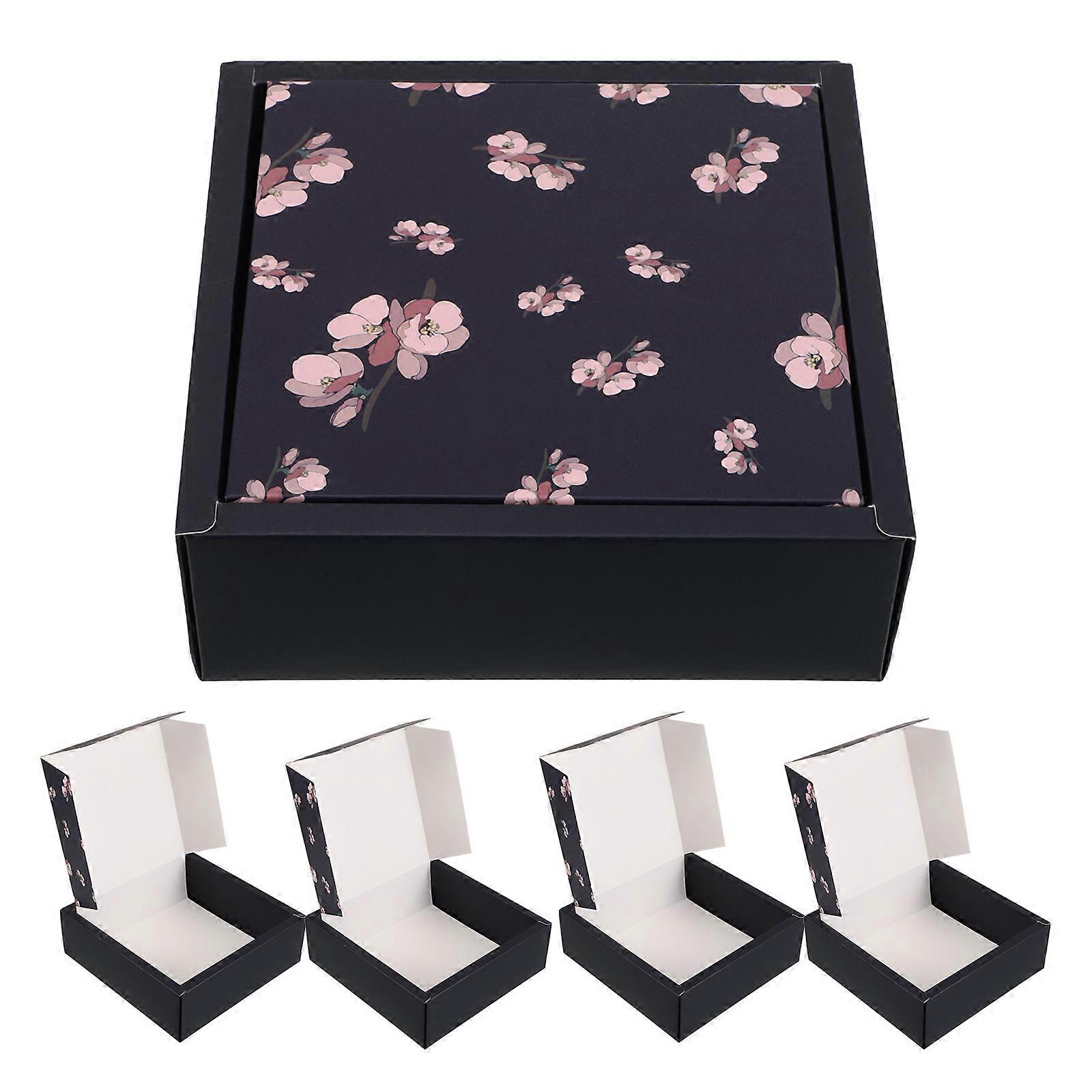 Silk Scarf Packaging Box for Storage 5Pcs Elegant Present Boxes with Lids