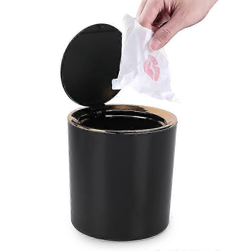 Table Rubbish Bin With Lid, Mini Table Waste Bin, 2.6 L, Small Waste Paper Bin For Desk, Bathroom, Changing Table, Kitchen