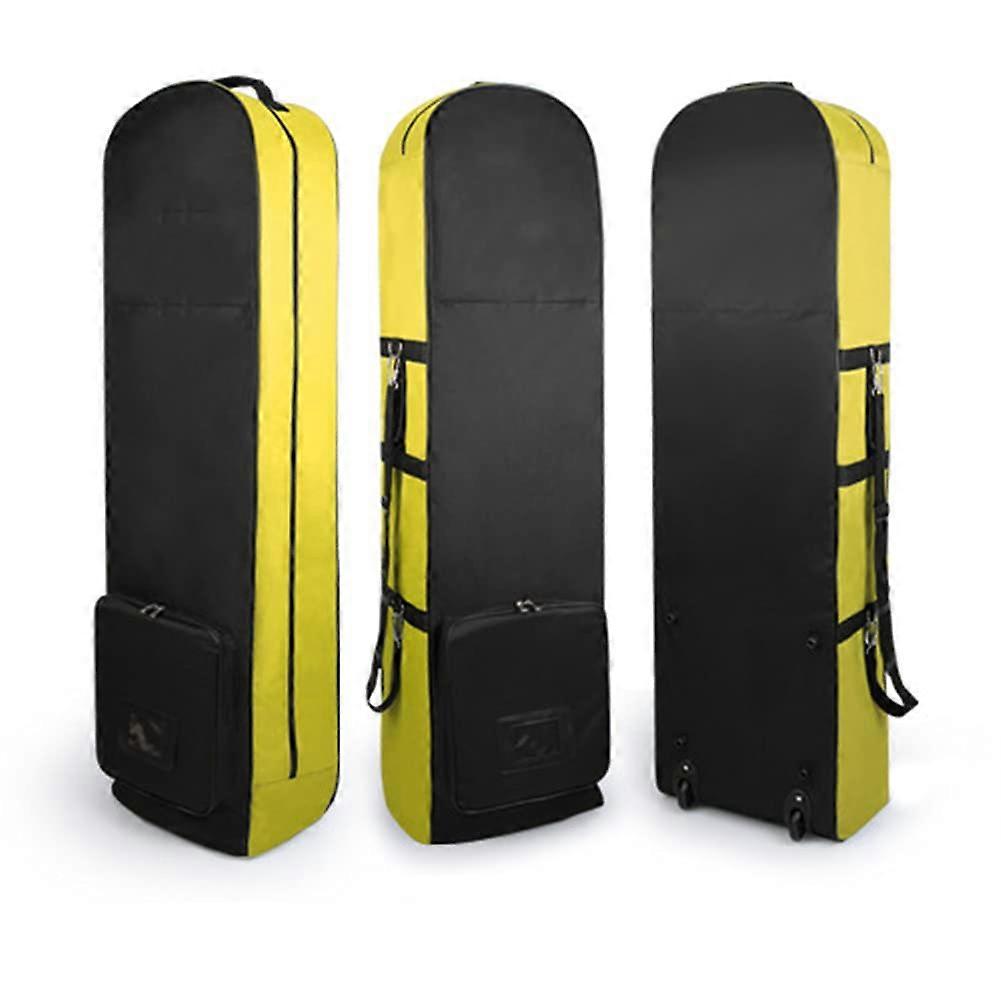 Golf Lightweight Carry Travel Bag LargeCapacity Aviation Bag WearResistant Durable With Pulleys UltraPortable Yellow