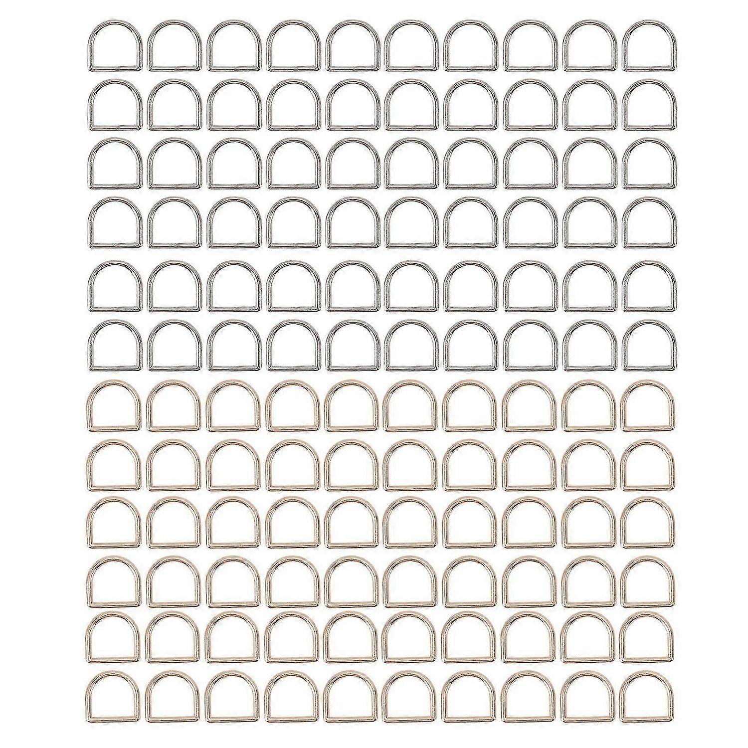 2025 最新モデル 120 個 D リング 60 個 ゴールド 60 個 シルバー 半円バリ