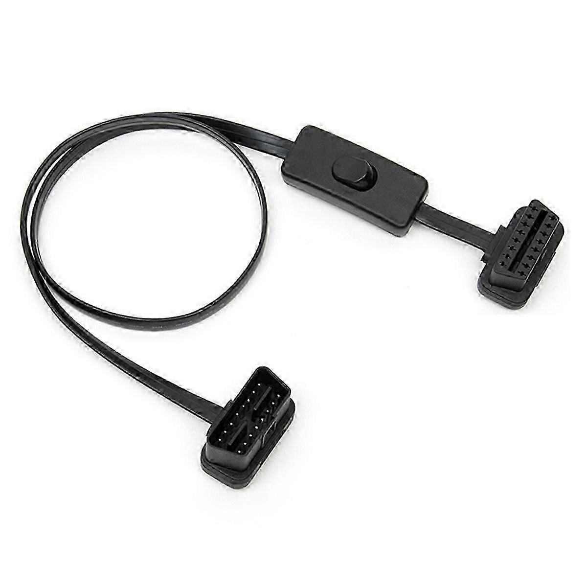Right angle OBD2 cable with switch for vehicle diagnostic tools
