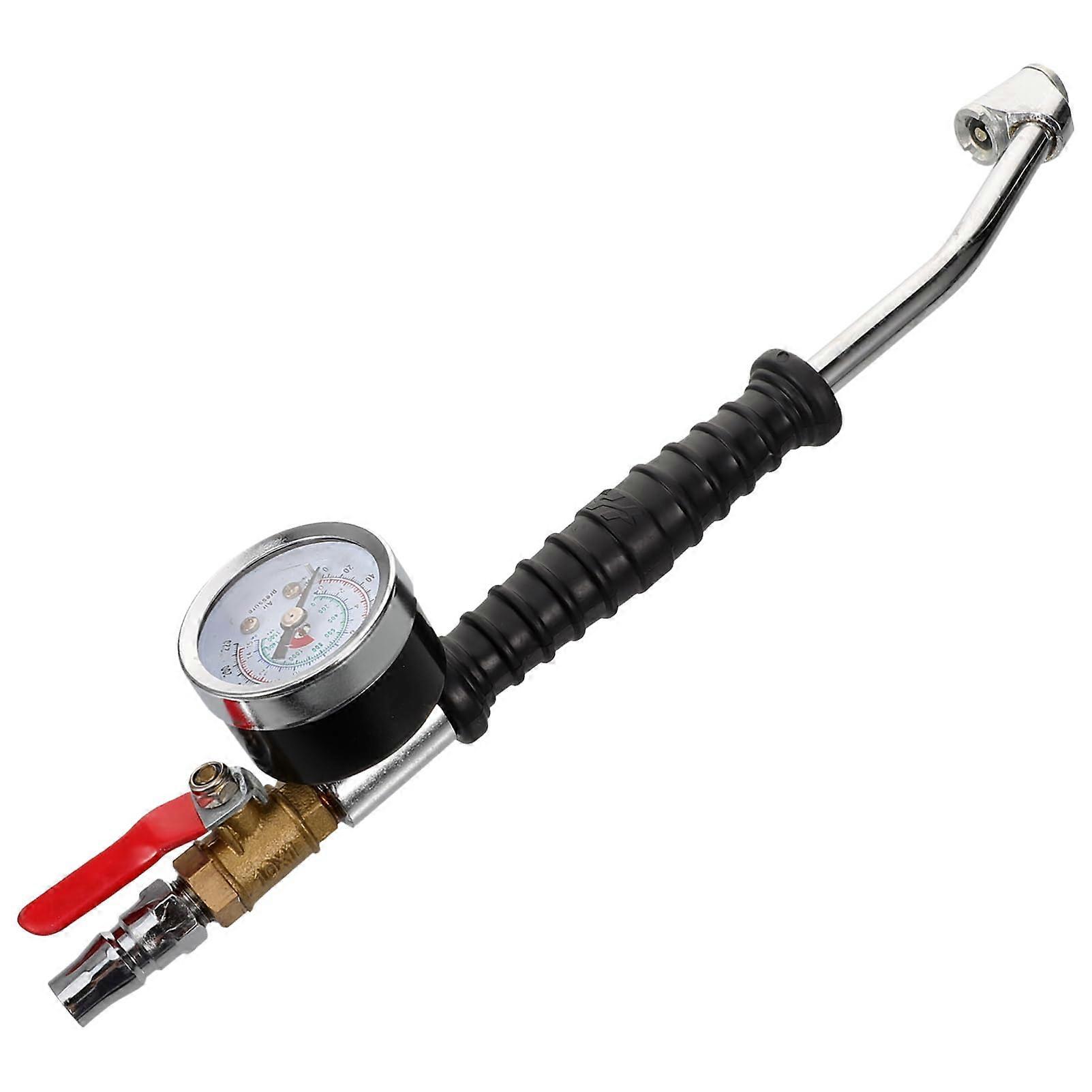 Air Inflator Gauge Tool Portable Pressure Gauge For Car Tires Lightweight Design Compatible With Various Vehicle Types