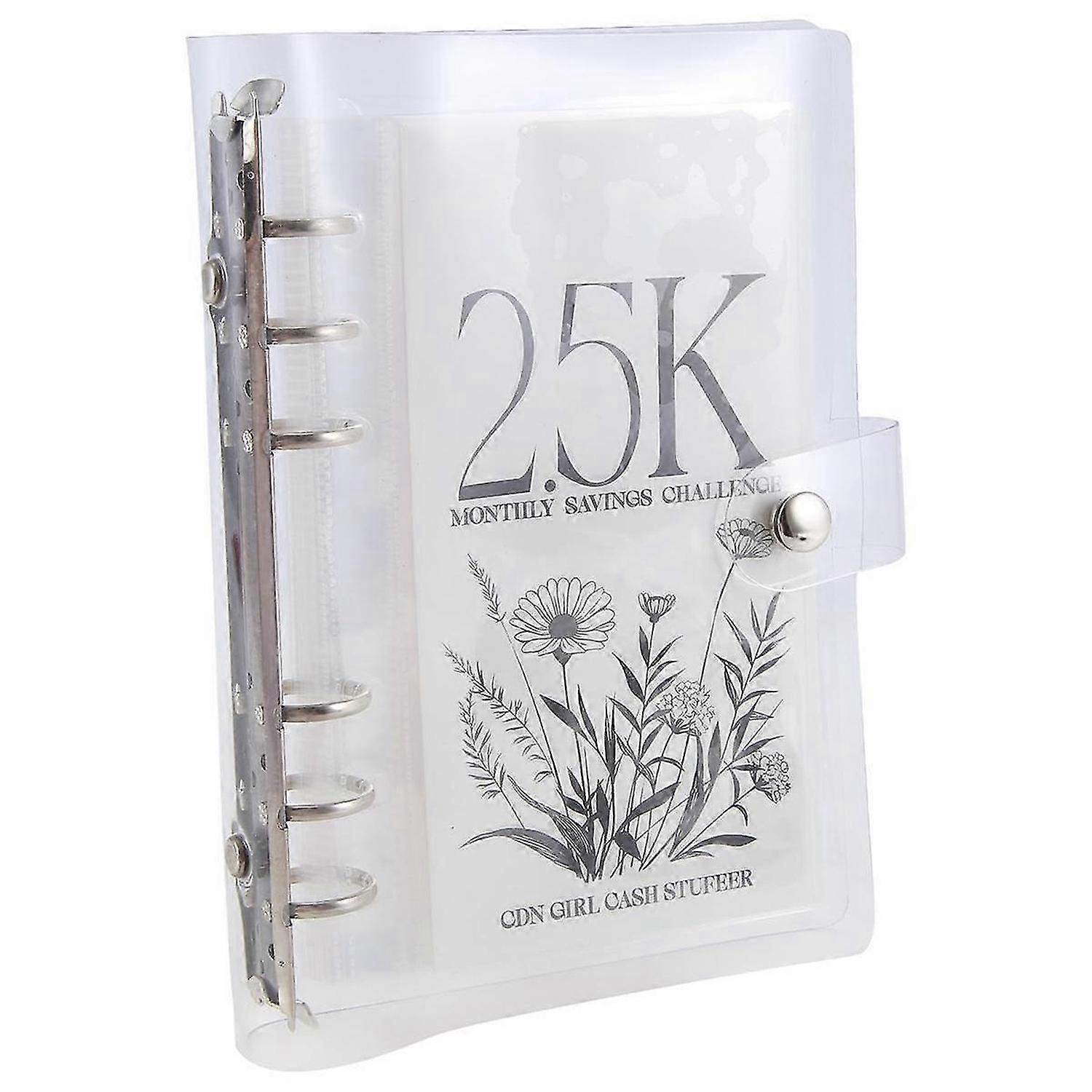 Envelope Challenge Binder Savings Binder for Save 2.5K with Cash Envelopes for Budget Planning