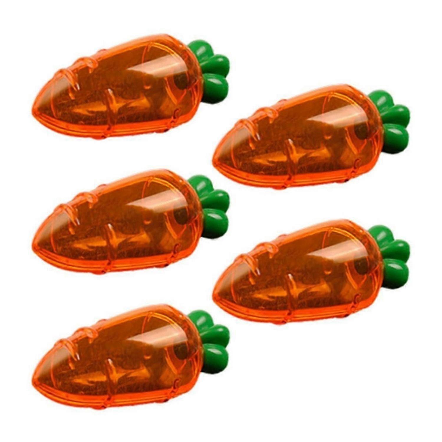 5pcs Transparent Easter Plastic Carrots Candy Box Easter Gift Box Decorations C