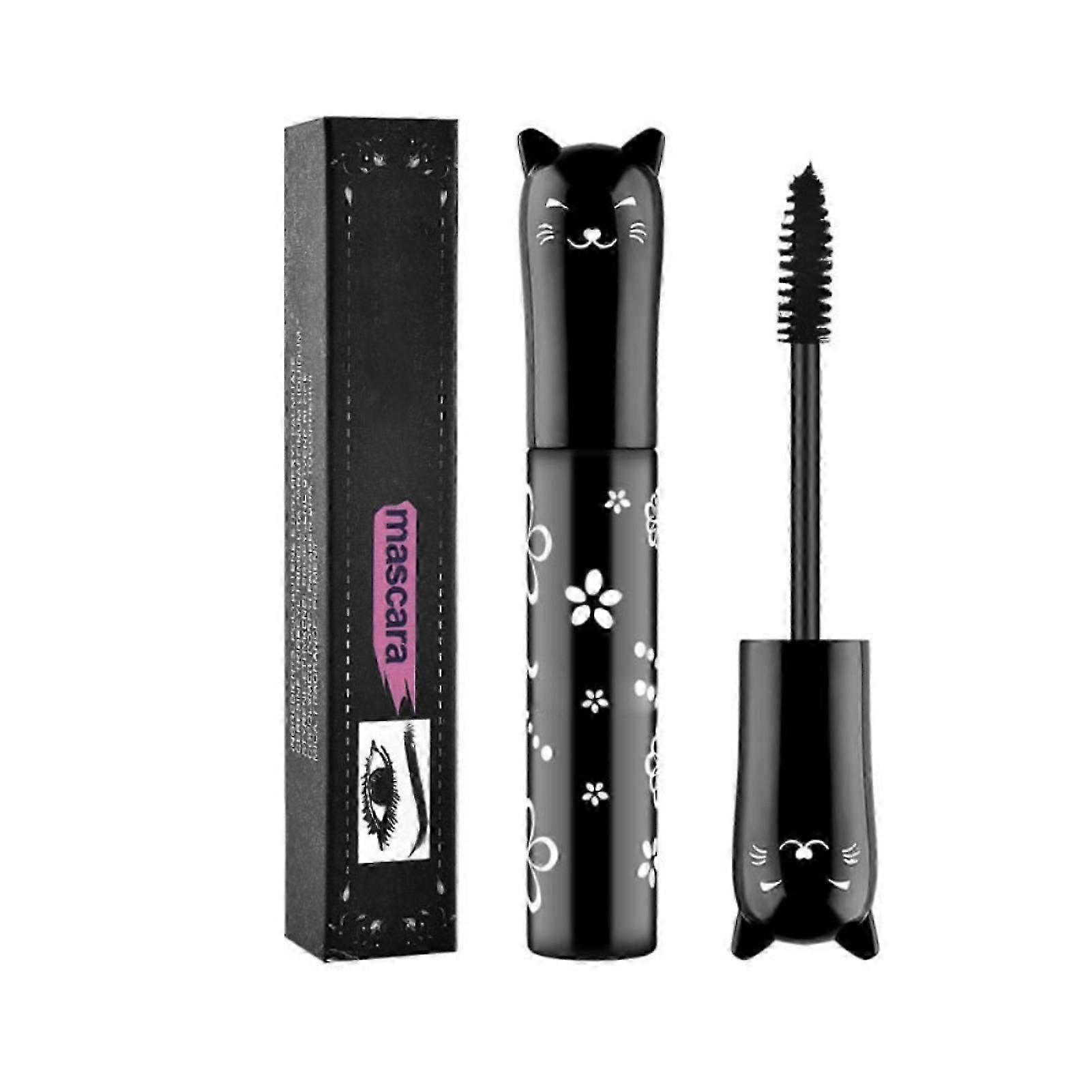 Fast Dry Cute Cat Mascara Durable Waterproofing Ladies Coloured Mascara Curling