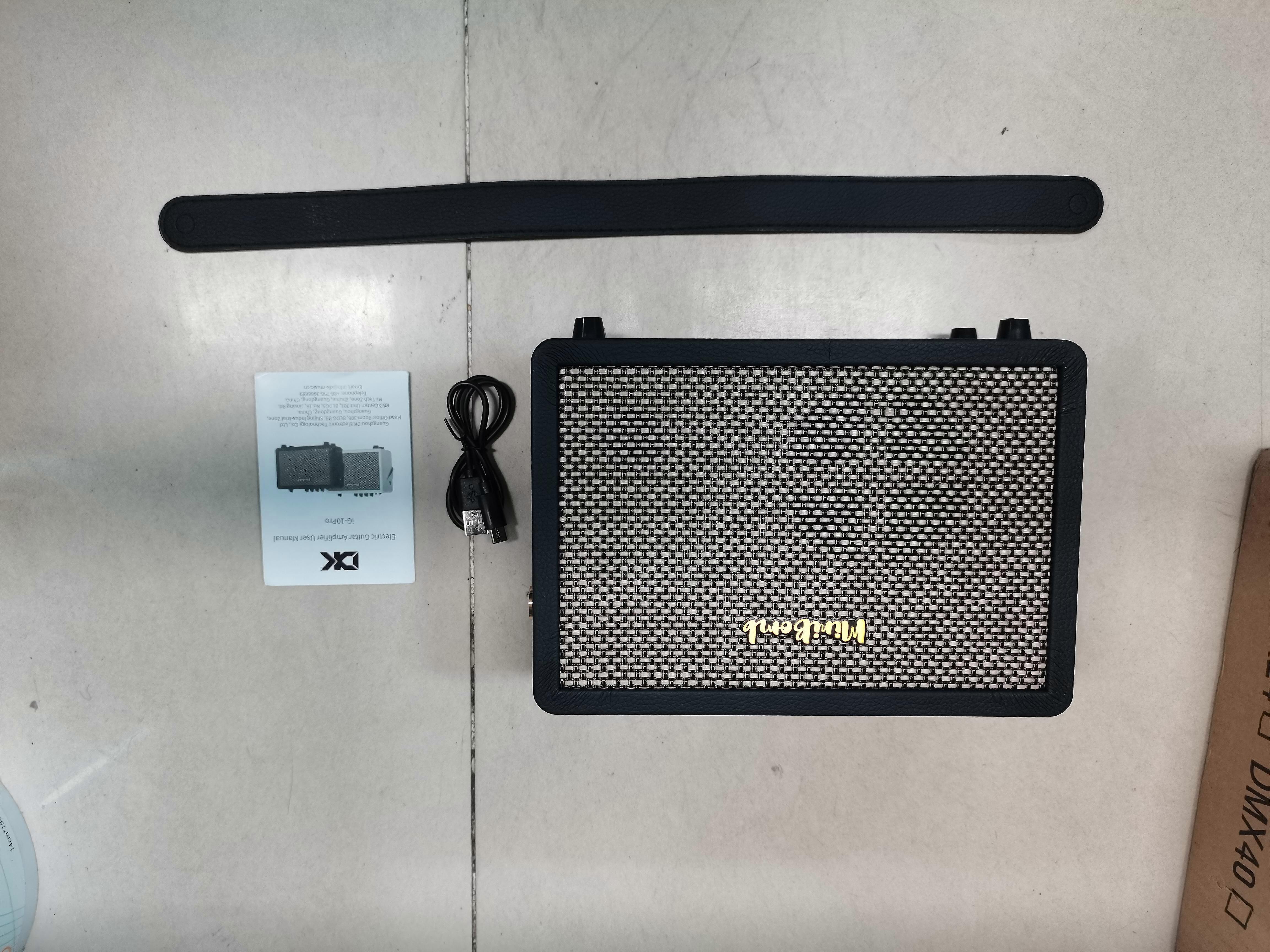 Electric Guitar Amp Dual Channel Clear Distorted Sound with Built-in Reverb Delay Effects Portable Practice Speaker Supports BT Headphone