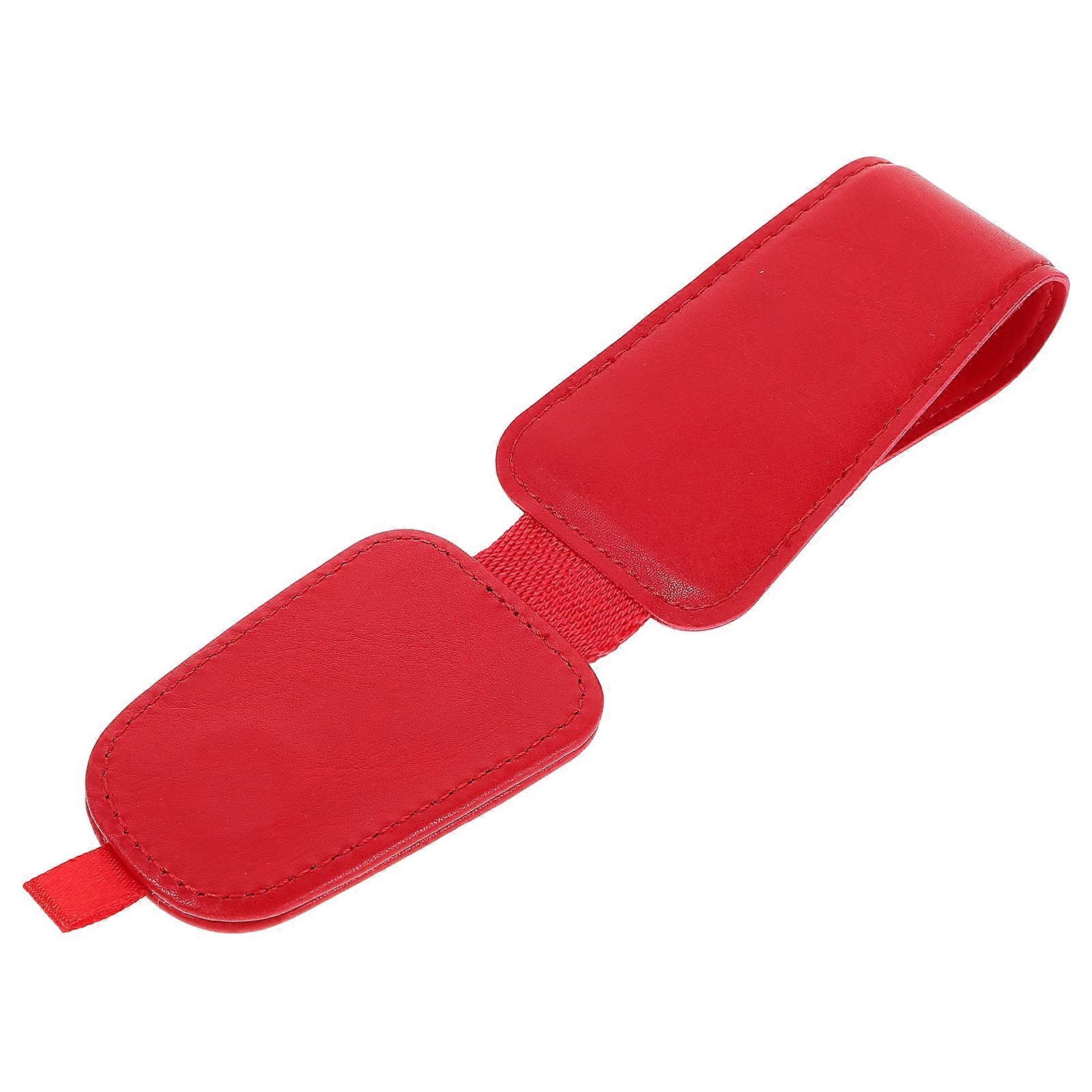 Sunglasses Visor Clip For Car Universal Eyeglasses Holder Compact Design Magnetic Attachment Red 1Set