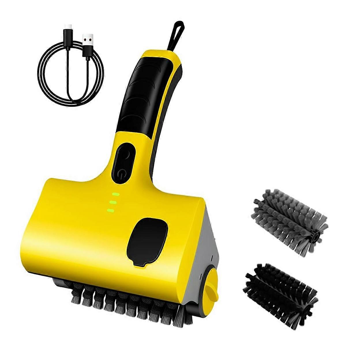 304 Stainless Steel Power Roller Blasts Away Burnt-on Food 360 Rotating Cleaning Brush with Replac