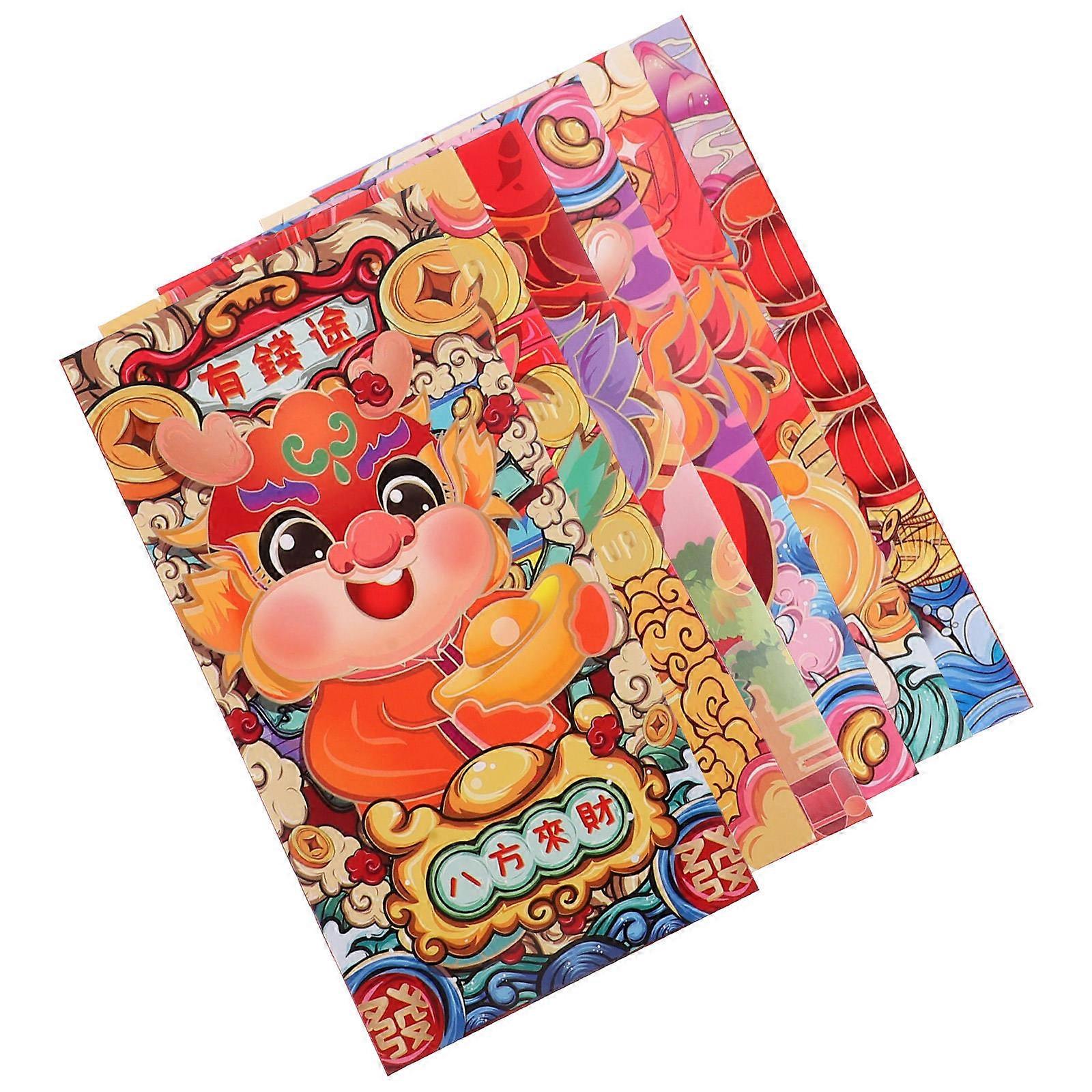 Paper Red Packets Lunar New Year Dragon Design for Party Use 24Pcs