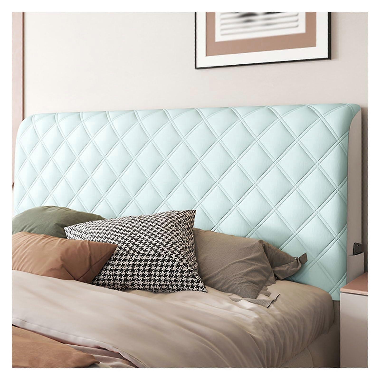 Stretchable Velvet Bed Headboard Slipcover Blue 150cm DustResistant EasyClean For Modern Bedrooms