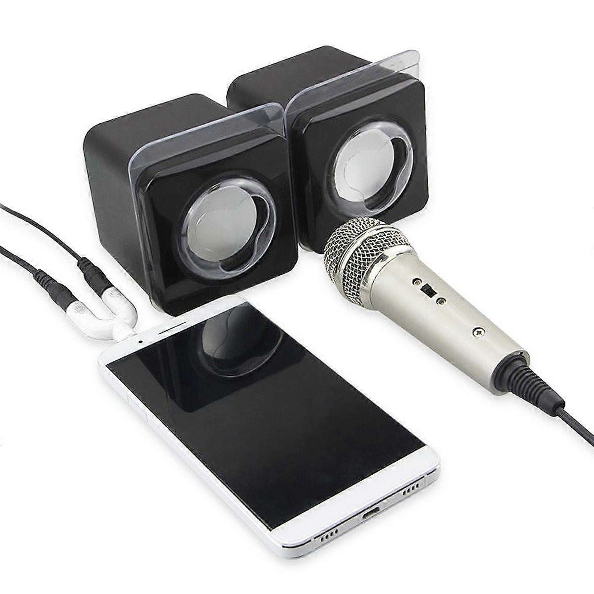 3.5mm Earphone Conversion Cable Headset Adapter for Laptop Audio Input 2Pcs Set